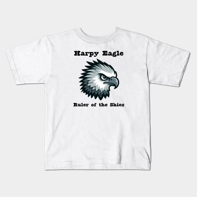 Harpy Eagle Kids T-Shirt by dinokate